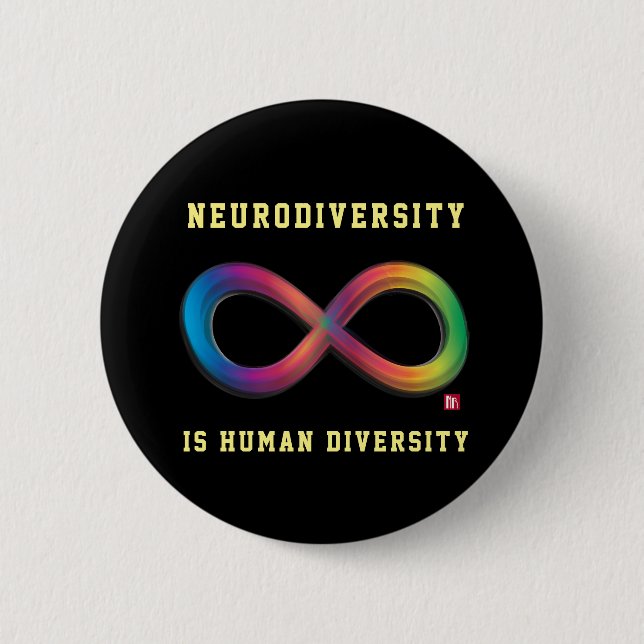 Neurovielfalt ist der Knopf menschliches Diversity Button (Vorderseite)