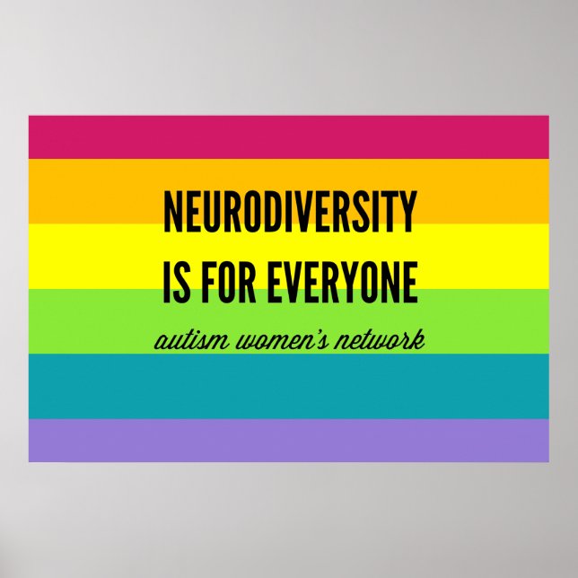 Neurovielfalt ist für Jedermann Poster (Regenbogen (Vorne)