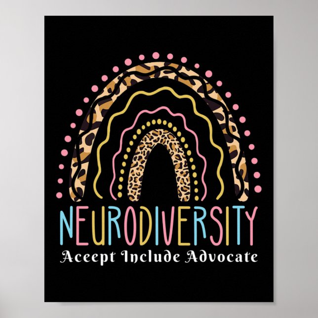 Neurovielfalt Regenbogen Annahme Advocate Liebe Au Poster (Vorne)