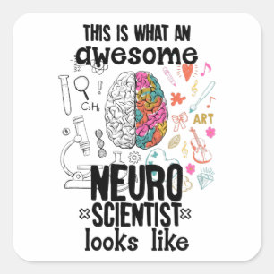 Neurowissenschaft Quadratischer Aufkleber