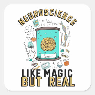 Neurowissenschaft Quadratischer Aufkleber