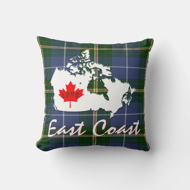 Neuschottlandtartan fertigen Liebe Ostküste Kissen (Vorderseite)