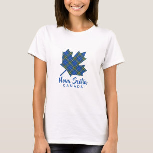 Neuschottlandtartan-Kanada-Ahorn-Blatt T-Shirt