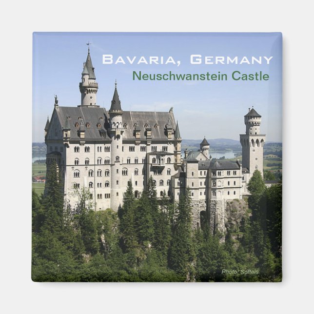 Neuschwanstein Burg Bayern Kühlschrankmagnet (Vorne)