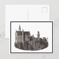 Neuschwanstein Burg Schwarz-Weiß-Geschichte