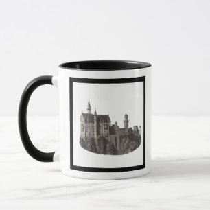 Neuschwanstein Burg Schwarz-Weiß-Geschichte Tasse