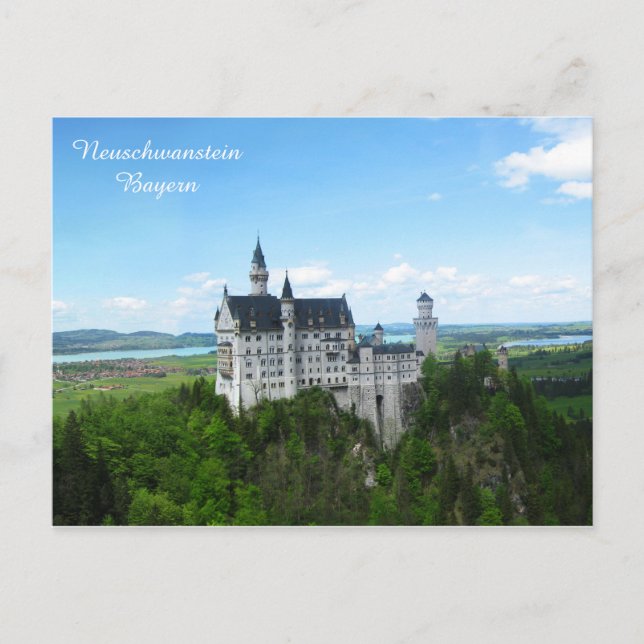 Neuschwanstein-Panorama Postkarte (Vorderseite)