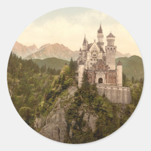 Neuschwanstein-Schloss, Bayern, Deutschland Runder Aufkleber