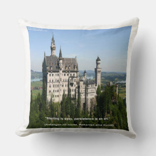 Neuschwanstein Schloss & Deutsches Sprichwort Kiss Kissen