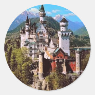 Neuschwanstein-Schloss - Deutschland Runder Aufkleber
