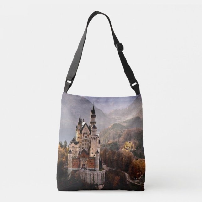 Neuschwanstein-Schloss Deutschland Tragetaschen Mit Langen Trägern (Rückseite)