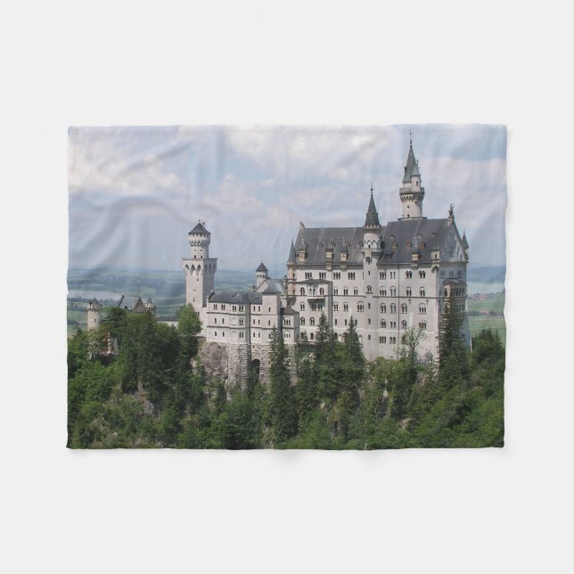 Neuschwanstein-Schloss Fleecedecke (Vorderseite (Horizontal))