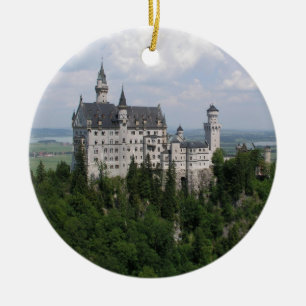 Neuschwanstein-Schloss-Weihnachtsverzierung Keramikornament