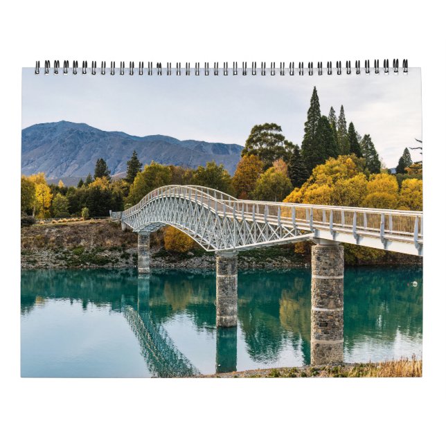 Neuseeland 2025 Kalender mit Landschaftlichen Orte (Rückseite)