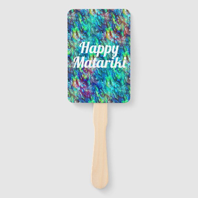 Neuseeland Abalone Paua Muschel Muster 1 Fächer (Vorderseite)