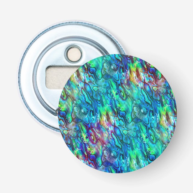 Neuseeland Abalone Paua Muschel Muster 1 Flaschenöffner (Vorderseite)
