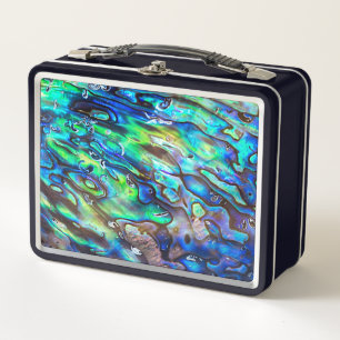 Neuseeland Abalone Paua Muschel Muster 1 Metall Brotdose