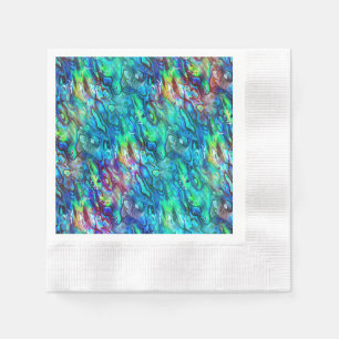 Neuseeland Abalone Paua Muschel Muster 1 Serviette