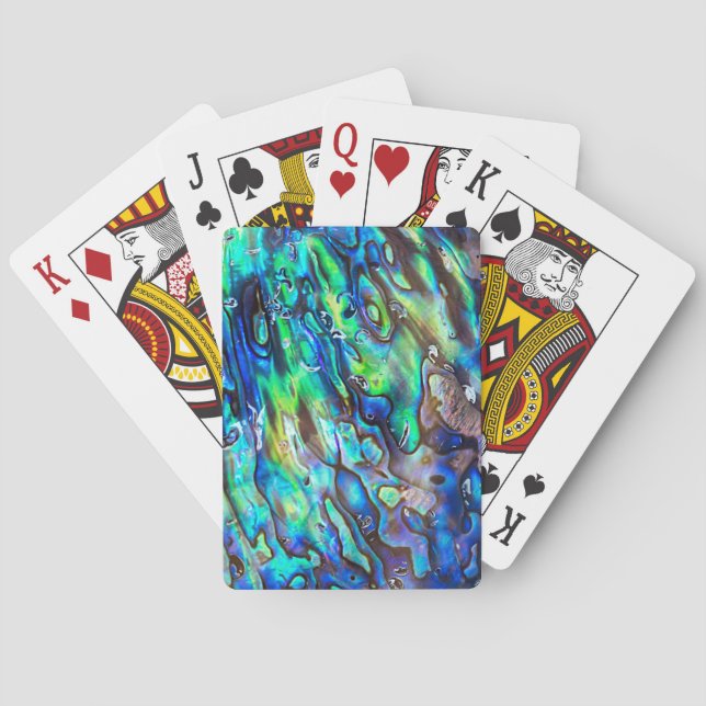 Neuseeland Abalone Paua Muschel Muster 1 Spielkarten (Rückseite)