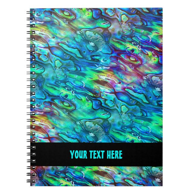 Neuseeland Abalone Paua Muschel Muster 1a Notizblock (Vorderseite)