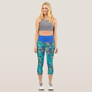 Neuseeland Abalone Paua Schalenmuster 1 Capri Leggings
