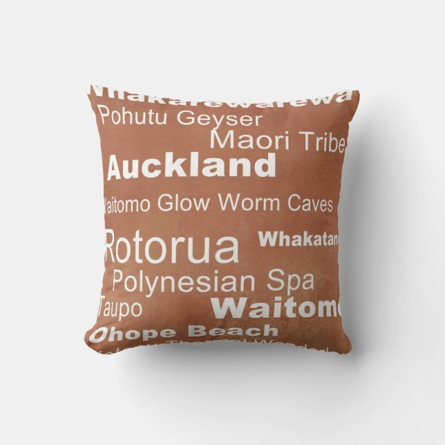 Neuseeland-Akzent-Kissen Kissen (Vorderseite)