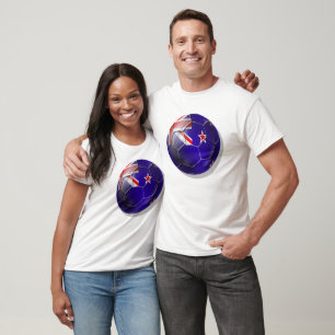 Neuseeland aller Weißkiwi-Flagge Ball T-Shirt
