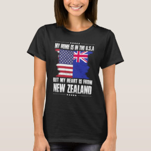 Neuseeland Amerikanischer Patriot Stolz Gewachsen T-Shirt