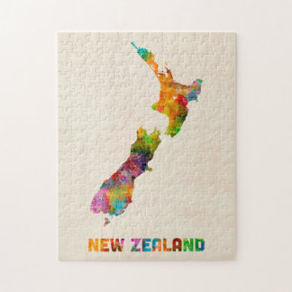 Neuseeland, Aquarell-Karte