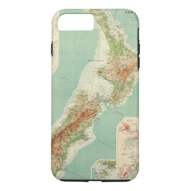 Neuseeland-Atlas-Karte Case-Mate iPhone Hülle (Rückseite)