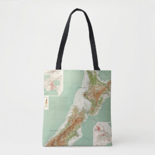 Neuseeland-Atlas-Karte Tasche