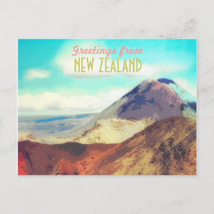 Neuseeland Berg Vulkan Postkarte