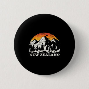 Neuseeland Bergwanderer Geschenk Neuseeland  Button
