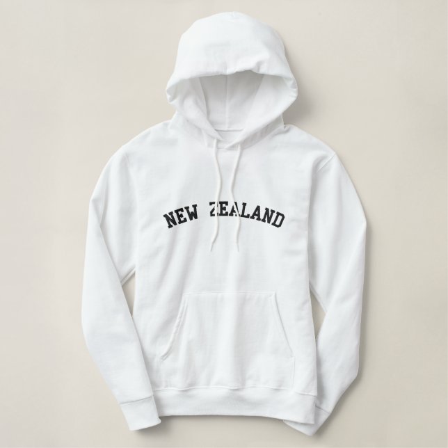 Neuseeland bestickt Hoodie (Design vorne)