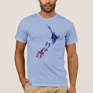 Neuseeland beunruhigte Flagge T-Shirt