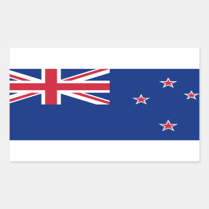 Neuseeland * bunter Flaggen-Aufkleber Rechteckiger Aufkleber