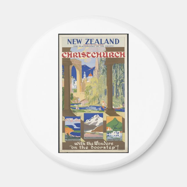 Neuseeland Christchurch Magnet (Vorne)