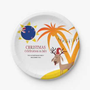 Neuseeland CHRISTMAS IM JULI  Pappteller