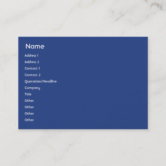 Neuseeland - Chubby Visitenkarte (Vorderseite)