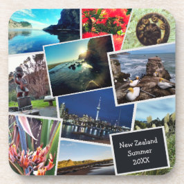 Neuseeland Custom Foto Collage Beverage Coaster Getränkeuntersetzer