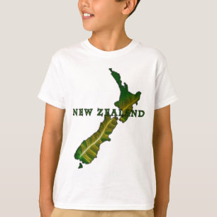 Neuseeland-Farn-Karten-T - Shirt