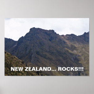 Neuseeland Felsen-Plakat Poster