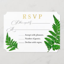 Neuseeland Fern RSVP-Karte