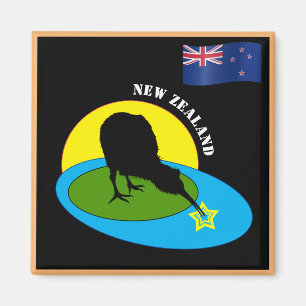 Neuseeland Flag & Kiwi Bird reisen, Urlaub /Bro Magnet