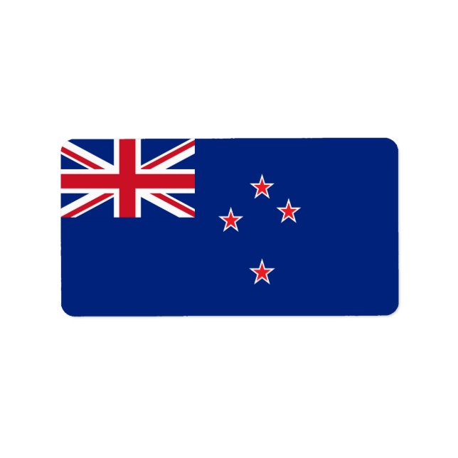 Neuseeland-Flagge Adressaufkleber (Vorne)