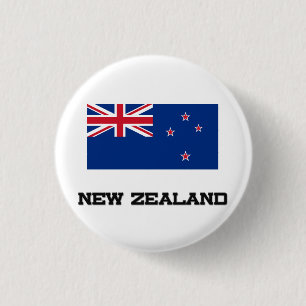 Neuseeland-Flagge Button
