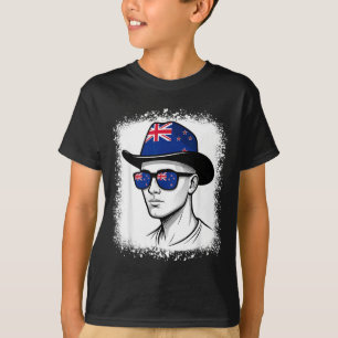 Neuseeland-Flagge Hut Sonnenbrille Reise Kiwi T-Shirt
