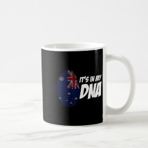 Neuseeland-Flagge Kiwi-Fingerabdruck-Geschenk Neus Kaffeetasse