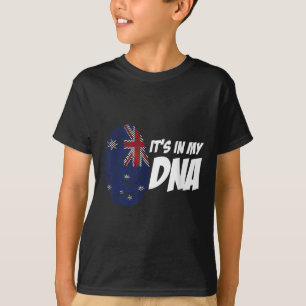 Neuseeland-Flagge Kiwi-Fingerabdruck-Geschenk Neus T-Shirt