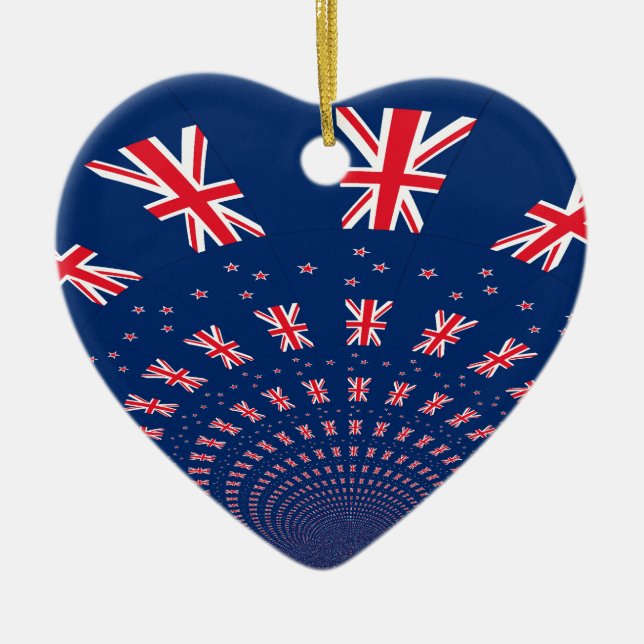 Neuseeland flagge.png keramik ornament (Vorne)